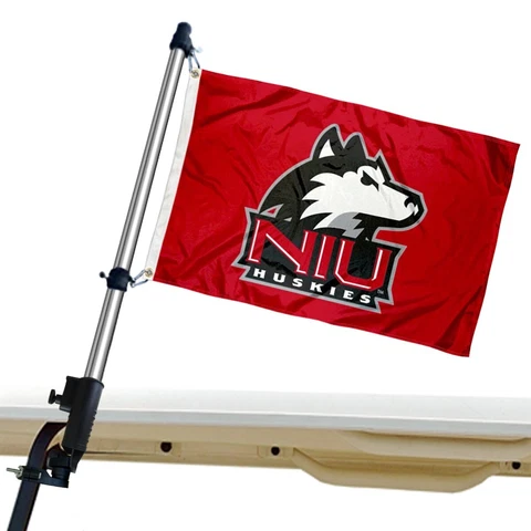 Northern Illinois Huskies Golf Cart Flag and Flagpole Mount Holder Cover