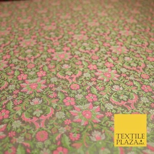 Vestido fino tejido Mauve de lujo floral PURO Benarsi brocado tejido tela elegante 1760 - Imagen 1 de 3