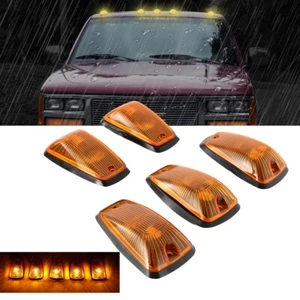 5x Amber LED Cab Roof Marker Lights Kit For 88-02 C/K1500/2500/3500/5500/6000 - Picture 1 of 12