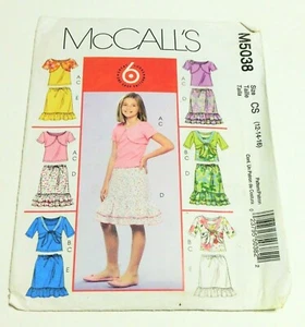 Camiseta sin mangas y faldas McCall's Patterns M5038 para niñas, talla CH (12-14-16) - Imagen 1 de 1