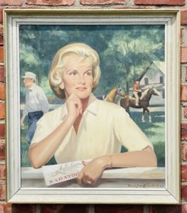Secretariat Race Horse Owner Penny Chenery O/C Portrait. Bradshaw Crandell. 1960 - Picture 1 of 14