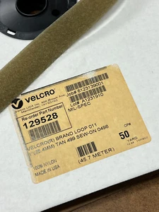 Tan 499 1 Inch Wide Sew on VELCRO® Brand Loop (50 Yard ROLL) - Picture 1 of 1