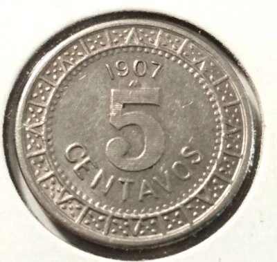 1907 Mexico 5 Centavos Coin- KM#421 - Very sharp details (INV#4408) - Image 1 of 4