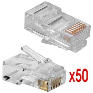 50 x Clavijas Conector RJ45 CAT.5E para Cable de Red Ethernet para Crimpadora - Imagen 1 de 1