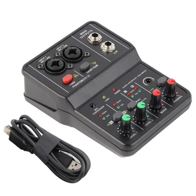 14*10*4.4cm 2-Channel Sound Card Audio Mixer offers a fast transmission rate - Image 1 of 4