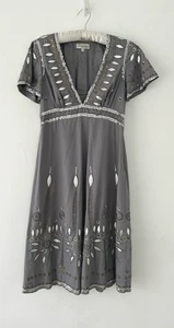 Temperley London Kleid Damen Pailletten bestickt Baumwolle & Seide Größe 10 - Bild 1 von 14