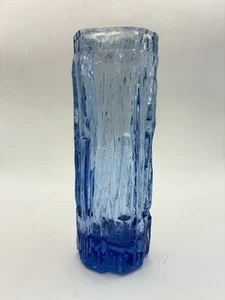 Ravenhead Blue Bark Glass Vase Vintage / Retro 1960-70’s 17 Cm High Or 6 1/2” - Picture 1 of 8
