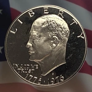 1776-1976-S Eisenhower 40% Silver Dollar Deep Cameo Gem Proof Mint State - Picture 1 of 2
