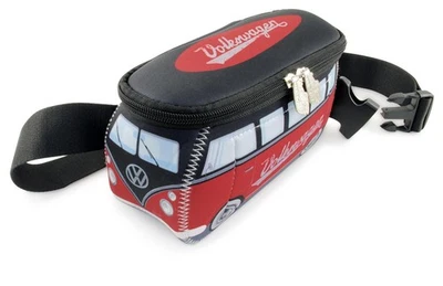 D+ Volkswagen VW T1 Bus 3D Neoprene Hip Bag - Red/Black T2 T3 T4 T5 T6 - Image 1 of 4