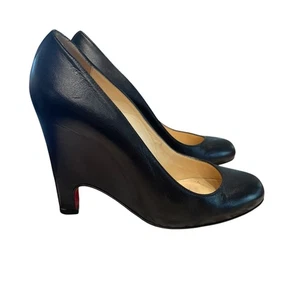Christian Louboutin Nappa Morphing 100 Pump Black Leather 37 / US 7 AS IS - Picture 1 of 10