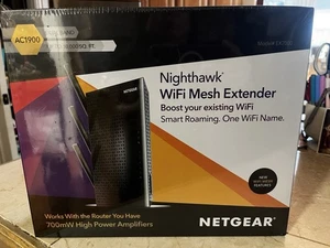 NETGEAR Nighthawk AC1900 Wi-Fi Mesh Extender Model EX7000- Czarny Fabrycznie nowy w pudełku - Zdjęcie 1 z 4