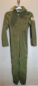 Traje de Vuelo Piloto Militar Disfraz Fuerza Aérea Mono Años 80 Adulto Pequeño - Imagen 1 de 7