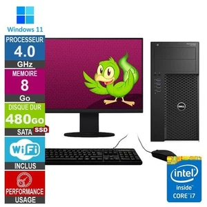 Dell Precision T3620 i7-6700 4GHz 8Go/480Go SSD Wifi W11 + Ecran 22 - Photo 1/1