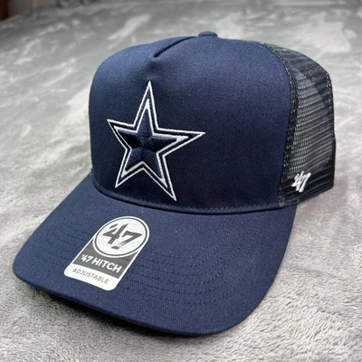 '47 Dallas Cowboys NFL Estrella Azul Logo Enganche Ajustable Snapback Malla Camionero Sombrero Foto 1 de 4