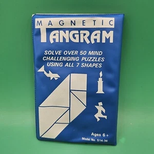 Magnetic Tangrams Vintage Puzzle Book With Guide 514-36 HIP HUGGERS Game VTG VG+ - Picture 1 of 4