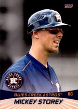 2017 Buies Creek Astros Choice #30 Mickey Storey Fort Lauderdale Florida FL Card