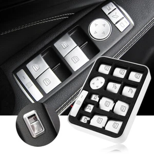 14x glass switch window button stickers for Mercedes-Benz C-class GLK CLA GLA ML - Picture 1 of 7