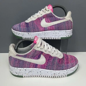 Nike Air Force 1 Low Crater Flyknit Sneaker Damen Gr. UK 5,5 Selten Pink Fuchs - Bild 1 von 11
