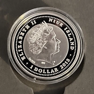 2018 $1 NIUE ISLAND QE II CZECH REPUBLIC SILVER PROOF COIN WITH BOX & COA - Image 1 of 4