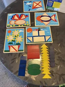 Melissa & Doug Pattern Blocks and Boards Classic Toy - Learning Puzzle Toddler - Picture 1 of 8