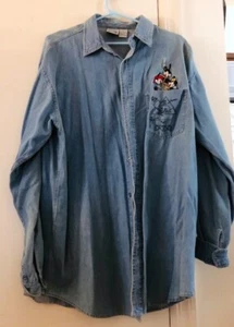 Vintage Warner Bro. Animaniacs Yakko Wakko Dot Jean Jacket Womens Size L Large - Picture 1 of 3