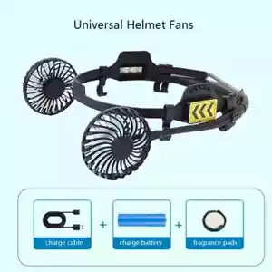 Hard Hat Fan 3 Gear Speed with Night Light Universal Adapter for Safety Helmet - Picture 1 of 16