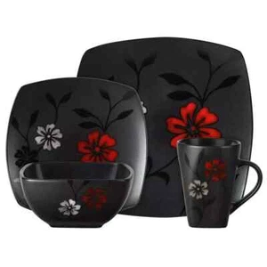 Gibson Elite 16pc Stoneware Evening Blossom Dinnerware Set    New in an Open Box - Picture 1 of 1