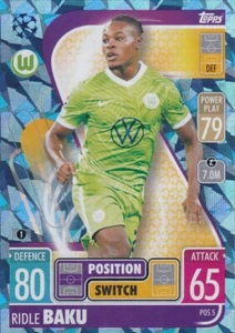 2021-22 Topps UEFA Match Attax Blue Crystal Foil #POS5 Ridle Baku -VfL Wolfsburg - Picture 1 of 1