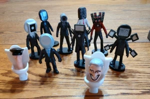 10 2024 SKIBIDI TOILET TOY FIGURES - Picture 1 of 13