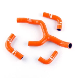 Orange Silicone Radiator Hose Y Pipe Kit for 2012-2016 KTM 250 350 EXC-F XCF-W - Imagen 1 de 8