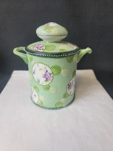 ANTIQUE NIPPON MORIAGE TOBACCO JAR HAND PAINTED - Picture 1 of 15