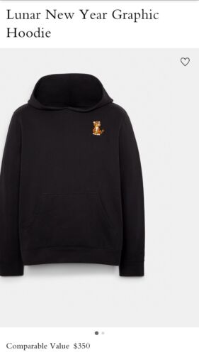 Felpa con cappuccio Coach Lunar Capodanno Tiger Graphic Nera C6517 Taglia XXL