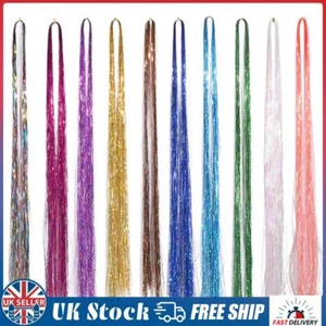 Hair Tinsel Glitter Tinsel Sparkling Tinsel for Women Girls Hair Accessories -M6 - Picture 1 of 19