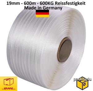 19 mm Umreifungsband Textilband gewebt 600 m Kraftband für holz Polyesterband - Bild 1 von 3