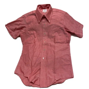 Neu ohne Etikett Vintage 60er 70er Jahre Enro Herren Hemd Größe 15 Hemd Ärmel Knopfleiste Kragen - Bild 1 von 12