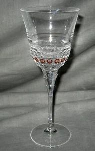 Varga Art Crystal Amber Sequins Wine Glass - Picture 1 of 1