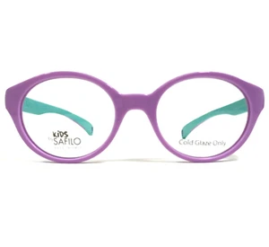 Safilo Kids Eyeglasses Frames SA 0008 0B2 Blue Purple Round Full Rim 43-17-125 - Picture 1 of 10