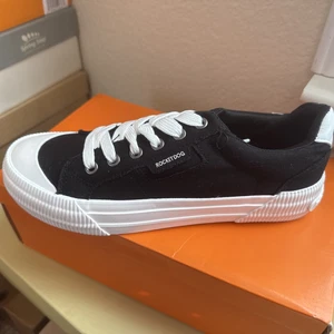 Rocket Dog Women’s Cherry Canvas Cotton Sneaker Black 8.5m  Tennis Shoe - Picture 1 of 11