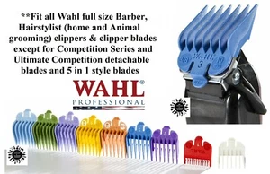 WAHL PRO Barber Color-Coded NYLON COMB CLIPPER BLADE CUTTING GUIDE ATTACHMENT - Picture 1 of 34