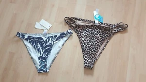 NEU Watercult 2 Bikni Unterteil Badeanzug Gr. XL 42/44 leopard und weiß/blau - Bild 1 von 3