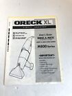 Oreck XL Users Guide M800 Series  Manual Only