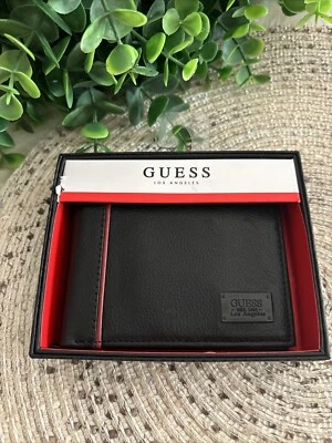 GUESS Men's Los Angeles Black Billfold Wallet NWT - Image 1 of 3