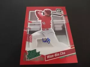 2023 Panini Donruss Optic 1990 Won-Bin Cho Red Color Match Rated Rookie Auto /25 - Picture 1 of 3