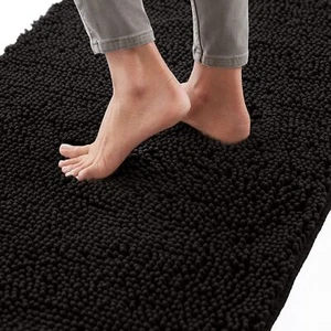 Bath Rug Mat 30x20, Thick Soft Absorbent Chenille, Rubber Backing Quick Dry M... - Picture 1 of 9