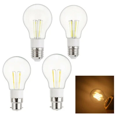 12V Vintage LED Edison Bulb Retro E27 B22 Bayonet 3W 4W 6W Light Lamp 85-265V US - Image 1 of 4