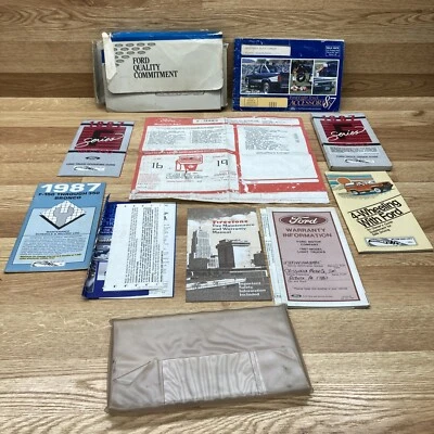 Ford F Series F150 F250 F350 1987 camión manual del propietario estuche adhesivo ventana bonito Foto 1 de 4