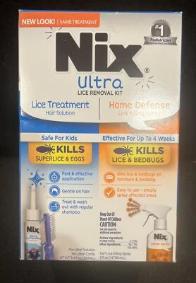 Kit de eliminación de piojos Nix Ultra - 2 componentes 8,4 fl oz en total. Exp 07/2025 o posterior Foto 1 de 4