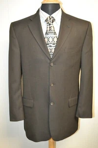 Burberry London Men's Wool Brown 3 Front Button Sports Jacket Sz 41L - Picture 1 of 12