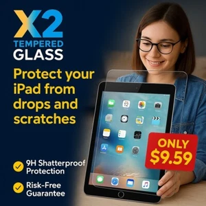 Tempered Glass Screen Protector For iPad 10th 9th 8th 7th 6th Gen Air 5 4 Mini - Picture 1 of 39
