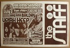 URIAH HEEP Fox Theatre Long Beach 1972 CONCERT POSTER Long John Baldry VG+ 